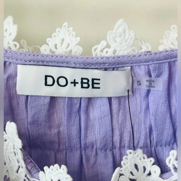 DO + BE Off The Shoulder Lavender Dress - Sz S - NWT - Picture 3 of 10